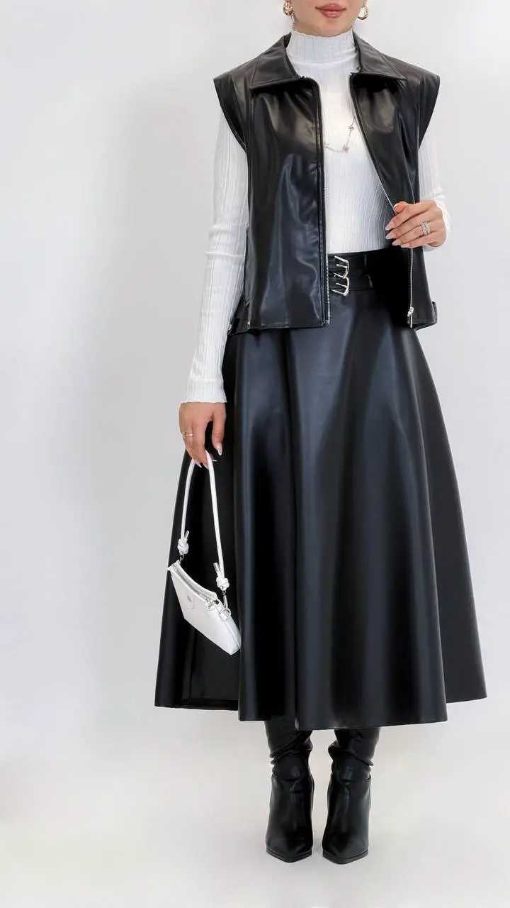 7593-دامن چرم Ariel